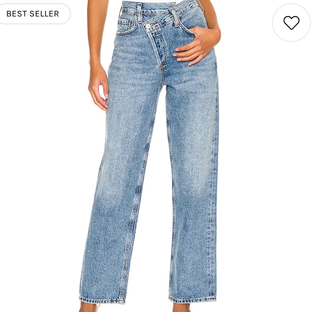 Agolde Light Blue Straight-Leg Jeans